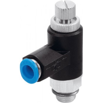 Пневмодроссель Festo GRLA-3/8-QS-8-RS-B Пневмодроссель Festo GRLA-3/8-QS-8-RS-B